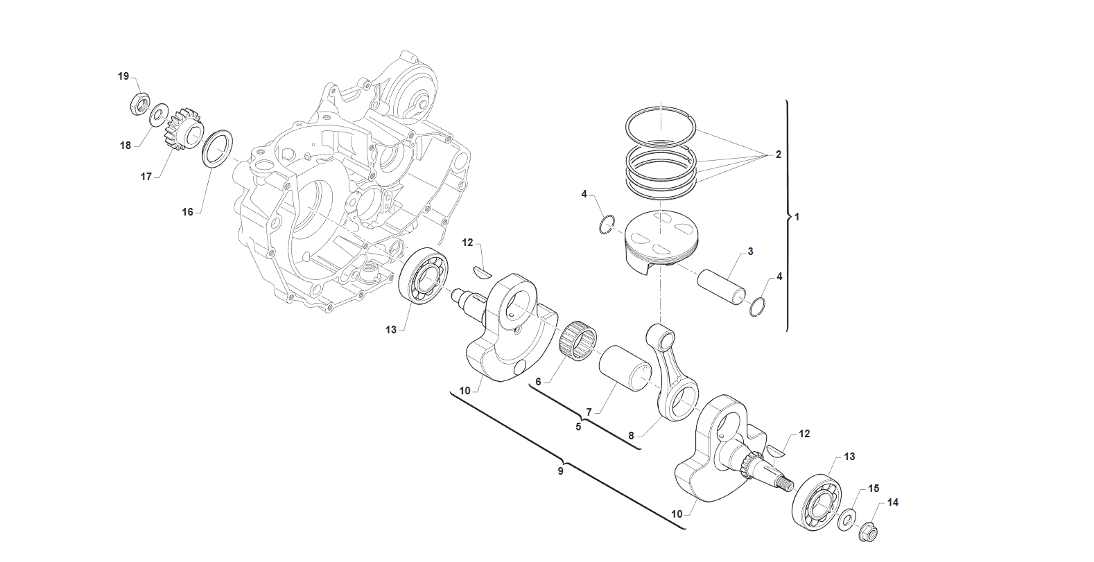 4T 450 FI SMX 2012 - ENGINE - CRANKSHAFT AND PISTON ES